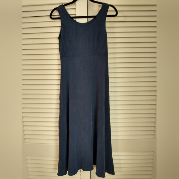 Rabbit Rabbit Rabbit Vintage Y2K Slip Shirt Maxi Dress,‎ Navy Blue, Size S-M - Picture 1 of 9